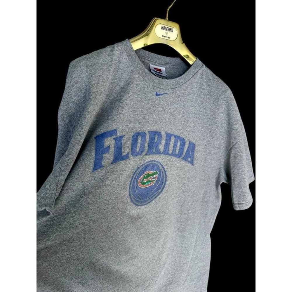 Vintage Florida Gators Nike Center Swoosh T-Shirt Sz XL‎ Crew Neck Gray 90's